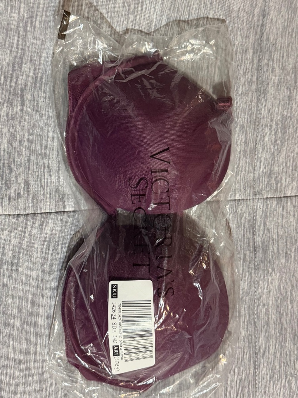 Victoria’s Secret 34D Maroon Wear Everywhere Super Push-Up Bra